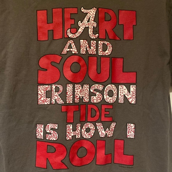 Gray Campus Collection Bama Girls medium Crimson Tide is how I Roll Alabama - Picture 1 of 6
